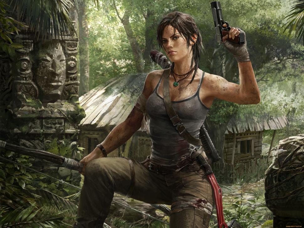 Video Games, Lara Croft, Tomb Raider, Gun wallpaper,video games HD wallpaper,lara croft HD wallpaper,tomb raider HD wallpaper,gun HD wallpaper,2560x1920 wallpaper
