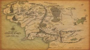 Middle-earth map wallpaper thumb