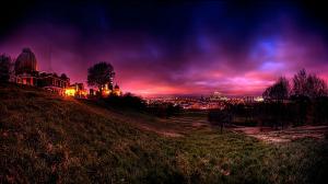 Gorgeous Nightfall Out Town wallpaper thumb