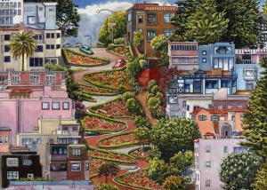 lombard street, san francisco, california, art wallpaper thumb