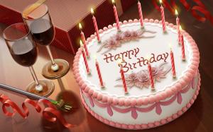 awesome birthday cake  candles holiday Sweet HD wallpaper thumb