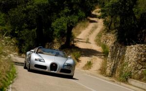 Bugatti Veyron 16.4 Grand Sport 2010 in Sardinia - Front Angle Drive Tilt wallpaper thumb