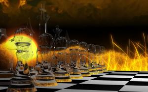 Chess, game, strategy, fire wallpaper thumb