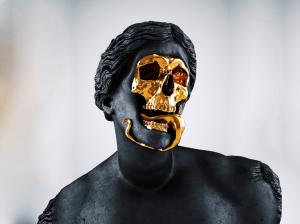 Statue Gold Creepy Skull HD wallpaper thumb