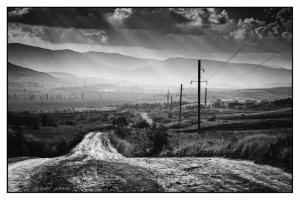 Monochrome, Countryside, Road, Nature, Field wallpaper thumb