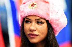 Women, Brunettes, Face, Russian Girls, Funny Hats wallpaper thumb