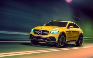 Awesome, 2015, Mercedes Benz GLC, Yellow Car wallpaper thumb