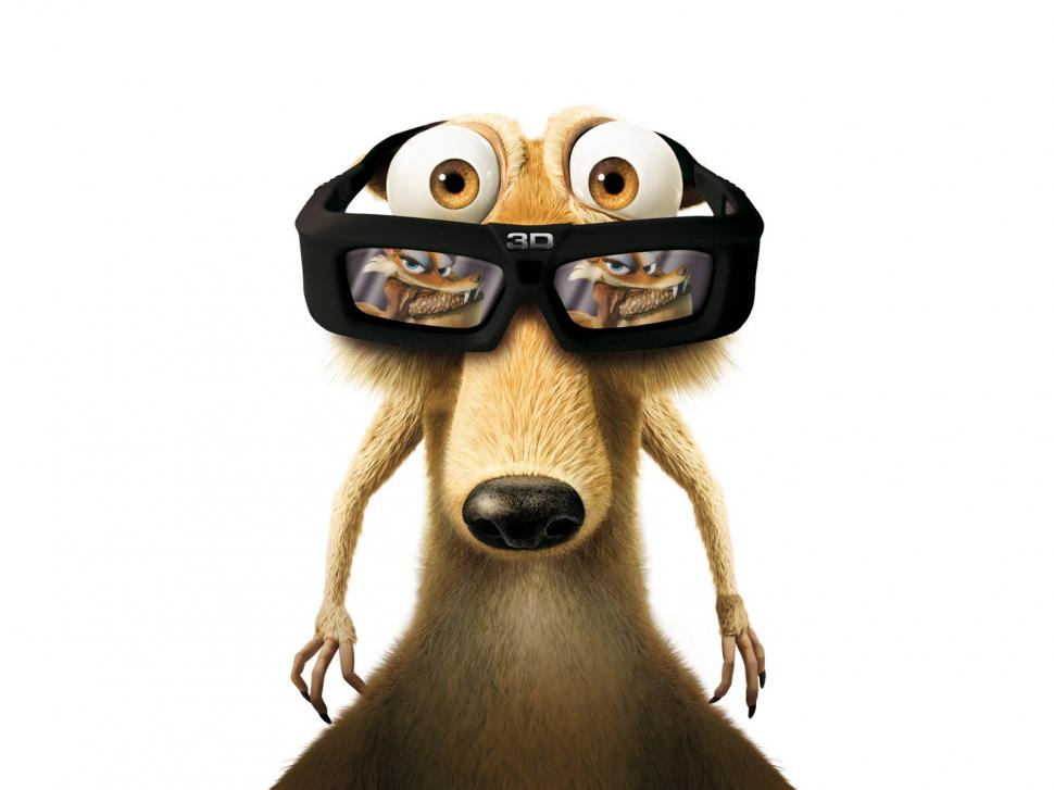 Squirrel Ice Age 3D Glasses HD wallpaper,movies wallpaper,3d wallpaper,ice wallpaper,age wallpaper,glasses wallpaper,squirrel wallpaper,1600x1200 wallpaper