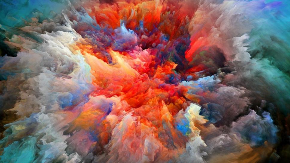 Painting, Colorful, Clouds, Paint wallpaper,painting wallpaper,colorful wallpaper,clouds wallpaper,paint wallpaper,1366x768 wallpaper