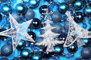Blue & Silver Ornaments wallpaper thumb