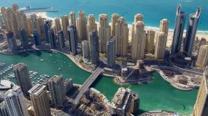Dubai Marina from the sky HD wallpaper thumb