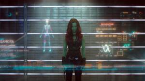 Guardians of the Galaxy Marvel Gamora Zoe Saldana HD wallpaper thumb