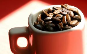 Coffee, Cup, Coffee Beans, Macro wallpaper thumb