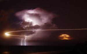 Lightning Clouds Storm Timelapse Night HD wallpaper thumb
