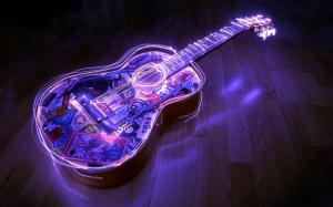 Lighted Guitar wallpaper thumb