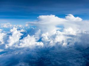 Clouds and blue sky wallpaper thumb