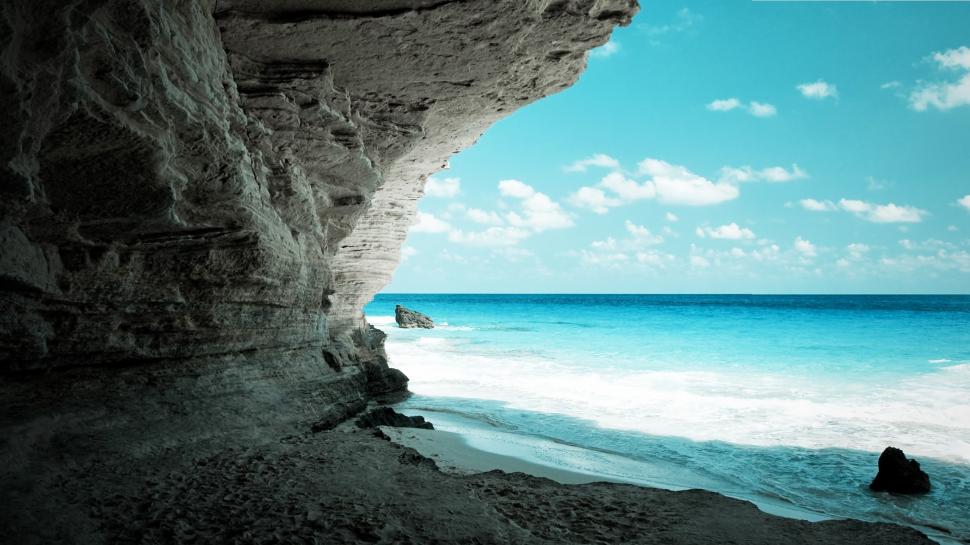 Cave at Sea Shore wallpaper,Scenery HD wallpaper,2560x1440 wallpaper