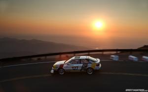 Pikes Peak Race Car Sunset HD wallpaper thumb