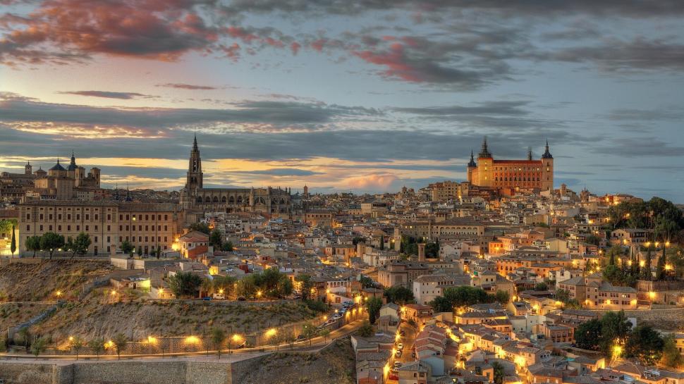 Architecture, Cityscape, City, Building, Old Building, Cathedral, Light, Toledo, Castle wallpaper,architecture HD wallpaper,cityscape HD wallpaper,city HD wallpaper,building HD wallpaper,old building HD wallpaper,cathedral HD wallpaper,light HD wallpaper,toledo HD wallpaper,castle HD wallpaper,1920x1080 HD wallpaper,1920x1080 wallpaper
