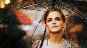 Emma Watson Umbrella wallpaper thumb