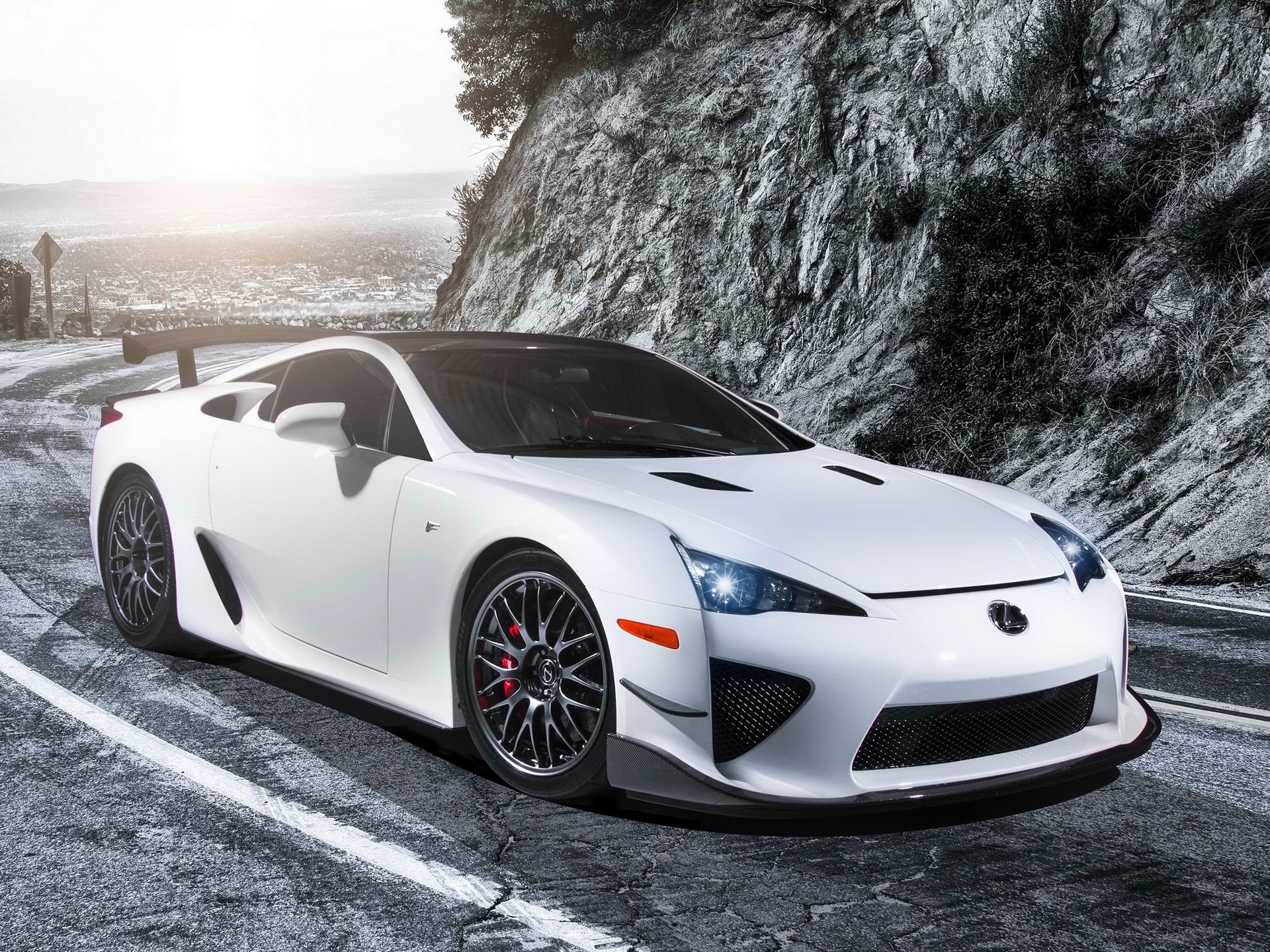 Lexus Lfa White Car Lights Road Wallpaper Cars Wallpaper Better