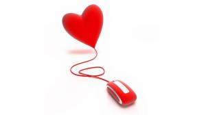 computer mouse, heart, minimalism, red wallpaper thumb