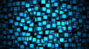 3D blue cubes background wallpaper thumb