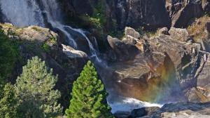Rainbow Over Rocky Waterfalls wallpaper thumb