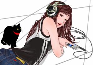 Anime Girls, Headphones wallpaper thumb
