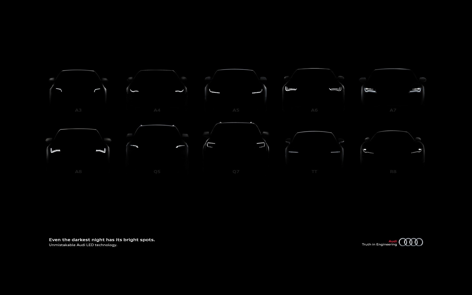 Audi Black Lights LED HD wallpaper | cars | Wallpaper Better