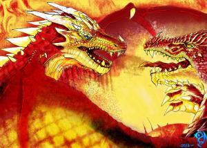 Dragon vs. Dragon wallpaper thumb