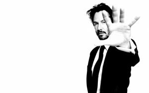 Keanu Reeves Black and White wallpaper thumb