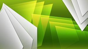 White and green shapes wallpaper thumb