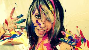 Women, Paint Splatter, Fun wallpaper thumb