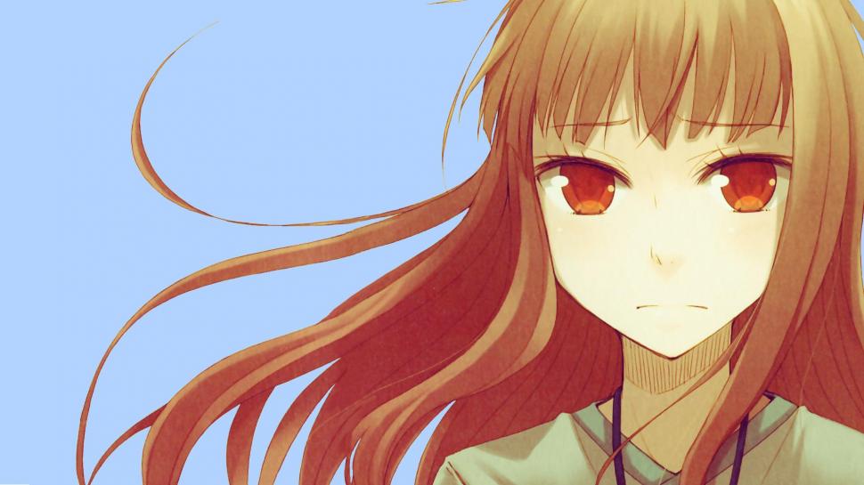 Spice And Wolf Anime Face HD wallpaper,cartoon/comic HD wallpaper,anime HD wallpaper,face HD wallpaper,and HD wallpaper,wolf HD wallpaper,spice HD wallpaper,1920x1080 wallpaper