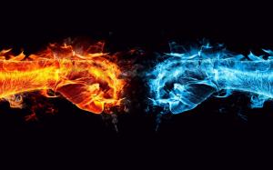 Fire and Ice Conflict wallpaper thumb