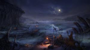 Illustration, Fantasy Art, Diablo III, Moon, Light wallpaper thumb