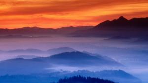 Fog Ina Valley In Basque Country Spain wallpaper thumb