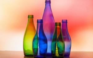 Colorful glass bottles, light, colors wallpaper thumb