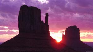 Purple Sunset In Monument Valley wallpaper thumb