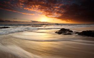 Beach Sunset Ocean Timelapse HD wallpaper thumb