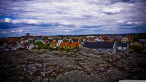 Colorful Norwegian Village wallpaper thumb