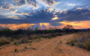 South Africa, Namibia, sunset landscape, clouds, desert wallpaper thumb