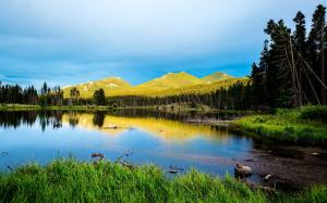 Sprague Lake, Rocky Mountain National Park, Colorado, USA, forest wallpaper thumb