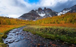 Mountains Landscape Stream Autumn 1080p wallpaper thumb