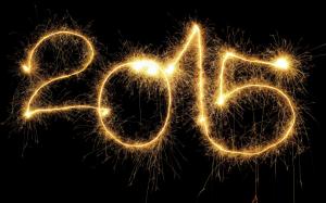 2015 New Year, beautiful fireworks, night wallpaper thumb