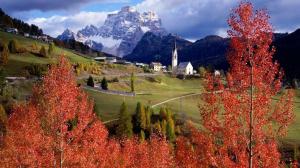 Wonderful Church In Italian Alps Village wallpaper thumb