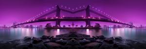 bridge, photography, purple, city, night wallpaper thumb