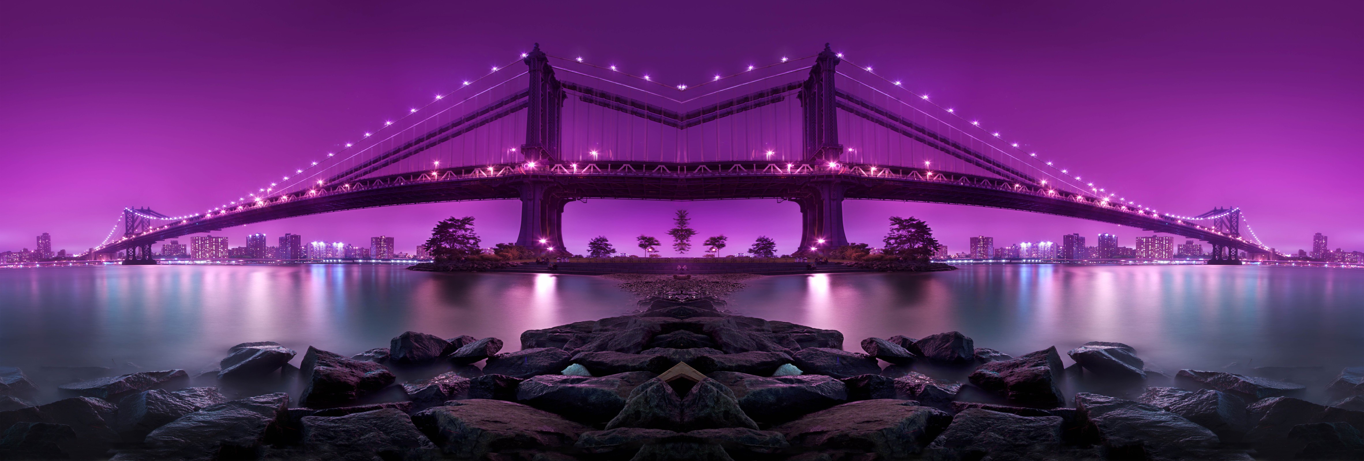 Purple City Wallpaper ~ Wallpaper City, Aurora, Usa, Night, New York ...