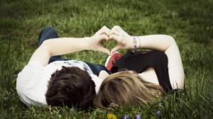 Couple Doing Romance in Garden Love HD Image wallpaper thumb